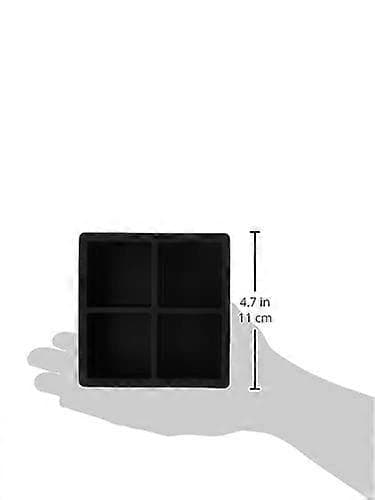 Sæt med 2 silikone isterningeforme, 4 isterninger pr. form, 11 x 11 x 4,5 cm