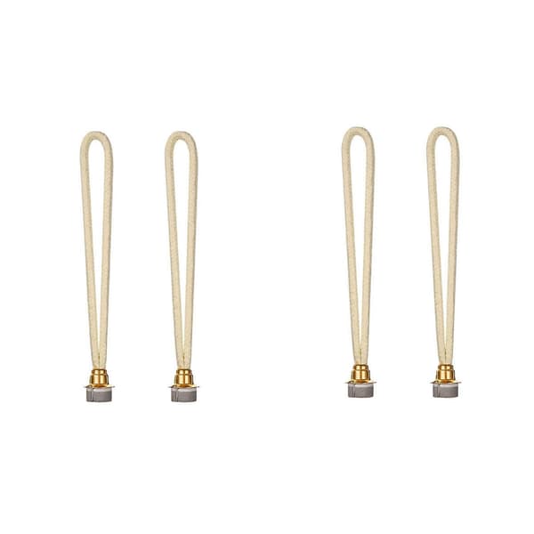 4 stk 18 mm erstatningsveke for duftoljelampe, katalytisk brenner for festaromaterapi-diffuserdekorasjon [J] Beige & gold