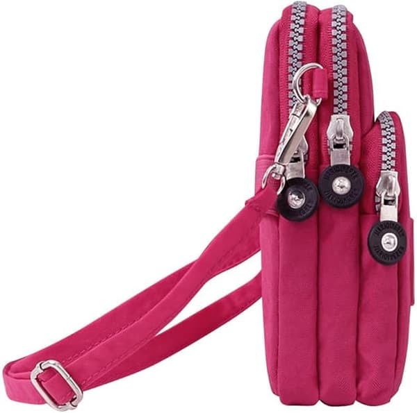 Damväskor Flickor Nylon Design Liten Crossbody Väska Handväskor (Djupröd)