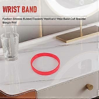 Silikone Rød Armbånd Elasticitet Manchet Armring Mode