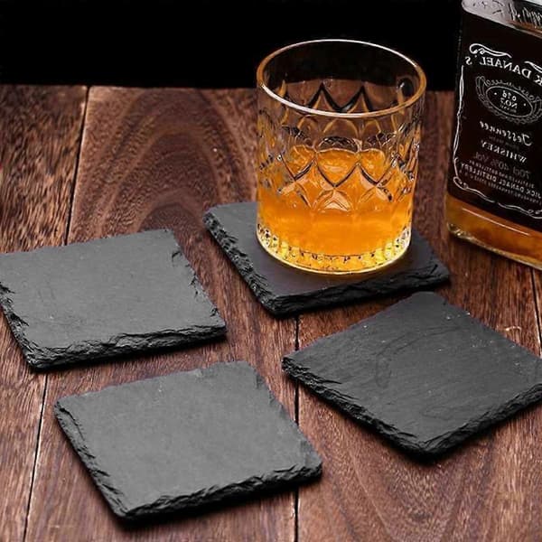 Fläcktåligt och graveringsvänligt underlägg i rustik skiffer 12pcs/box Conventional size