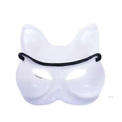 Kattemaske, plast, hvit-FF-_OF [XR][J]