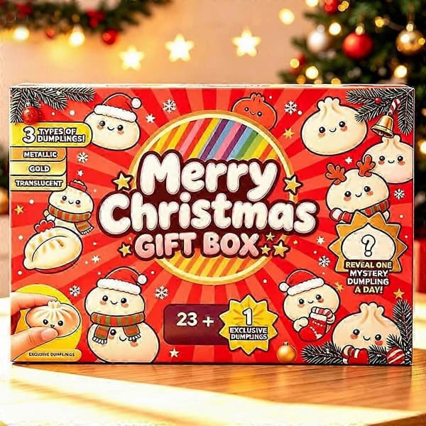 Jul Squishies Adventskalender 24 dagar Överraskningsleksaker Box Julklapp[J] B