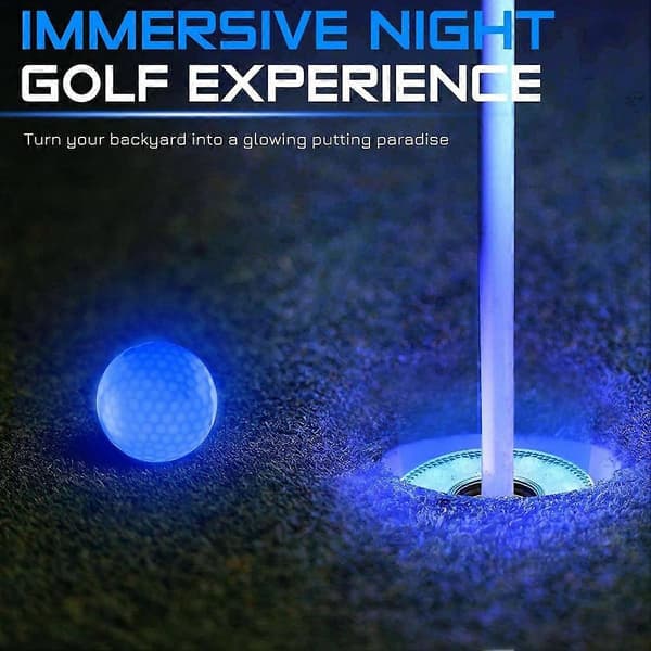 1 set LED-hålbelysning för golf, golfträningsutrustning, perfekt för nattgolf och fester