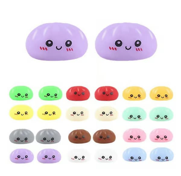 DIY Mochi Squishies Leksaker för Barn Stresslindring Sensoriska Leksaker Set Adventskalender 2026 Presentförpackning, Interaktiv 24-dagars Nedräkning (J)