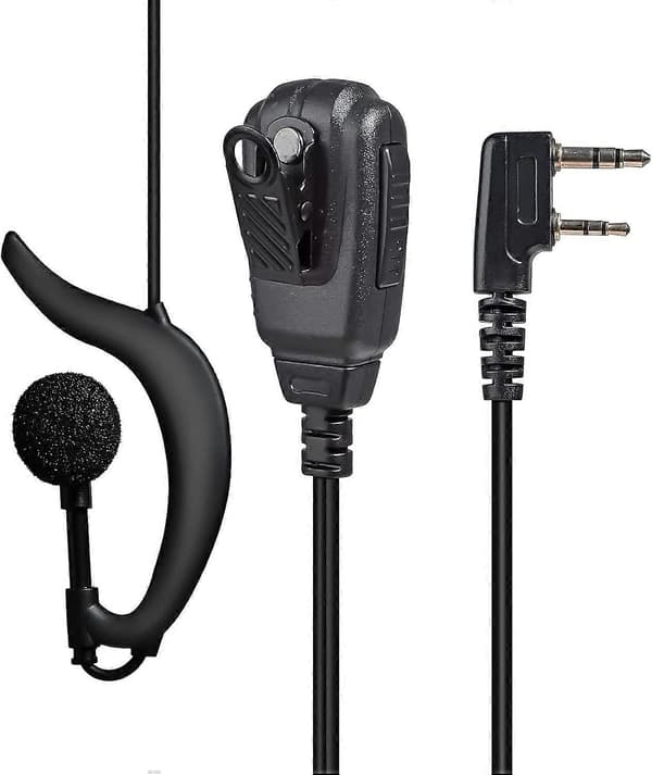 2-bens sikkerhedsradiohjelm-intercom-headset med PTT-mikrofon tovejsradio tilbehør [MI][J]