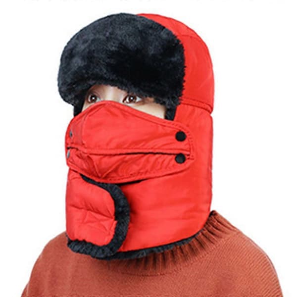 Varm och snygg skid-pilotmössa Red
