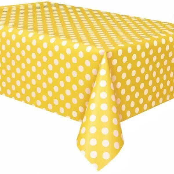 PC (gul) rektangulær 137 x 183 cm prikket PVC-voksduk [XR][J]