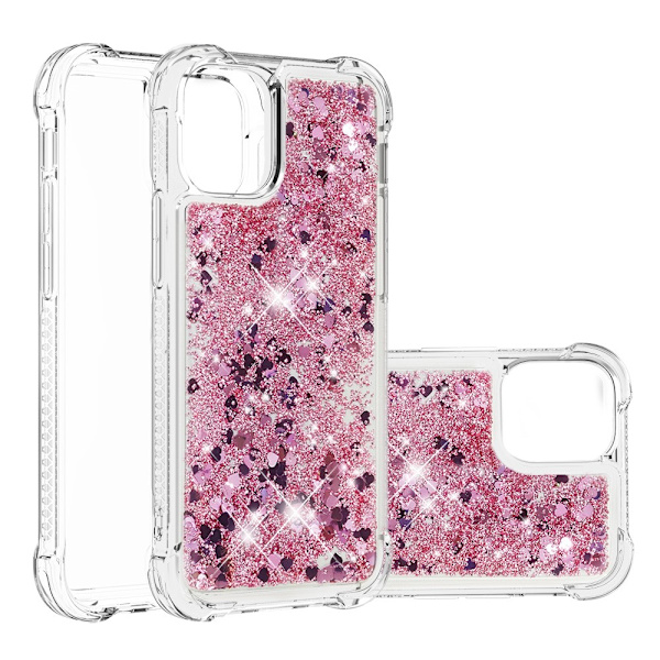 Glitter Bling TPU-deksel iPhone 13 Rosegull
