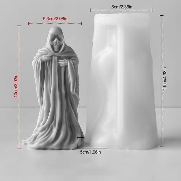 3D-former til Halloween - Hodeskalleformede silikonformer (J)