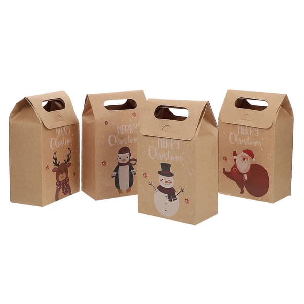 Julklappspåse Kraftpapper Presentpåsar för Packning 24st Högtid[J]