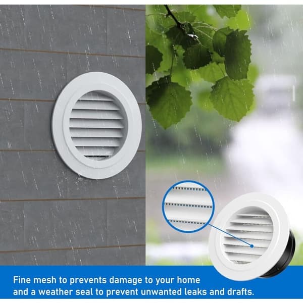 150 mm ventilationsmunstycke med skyddsgaller - ABS (Ø150 mm)