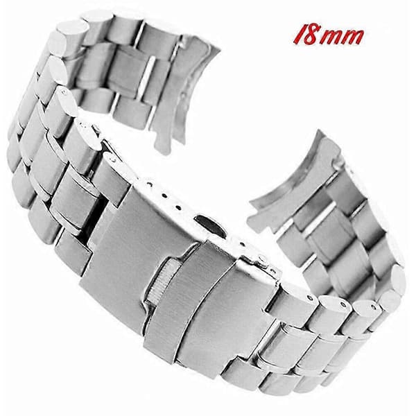 Solid rustfrit stålrem urrem spænde udskiftning 20-22mm [jkw][J] 18mm