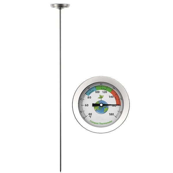 50 cm kompostjordtermometer i rustfritt stål Celsiusmåling Hage 40-180