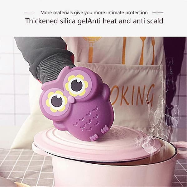 Ugnsvantar 2-pack, värmebeständig silikon, Mini Uggla Design, Köksvantar & Grytlappar