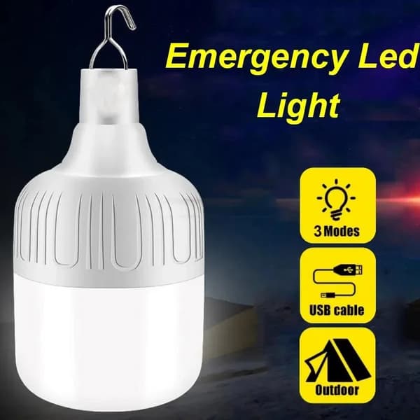USB Oppladbart LED-nødlys for campingutstyr utendørs 60W