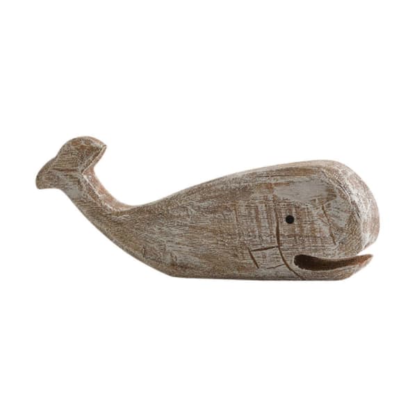Hval Treskulptur Rustikk Skrivebordsornament 7 tommer