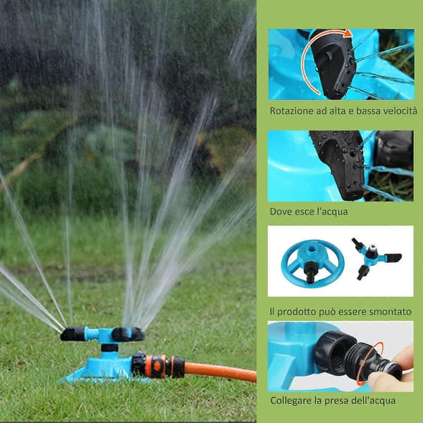 Automatisk 360° havesprinkler til haven