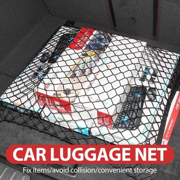 Bil bagagenet 60 x 80 cm. Opbevaring til bil og autocamper. Elastisk net