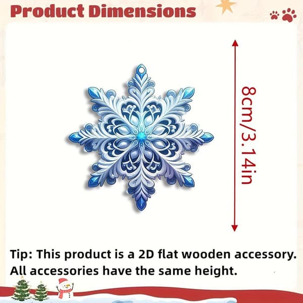 Dubbelsidiga snöflinge juldekorationer, 12-pack (JJ)