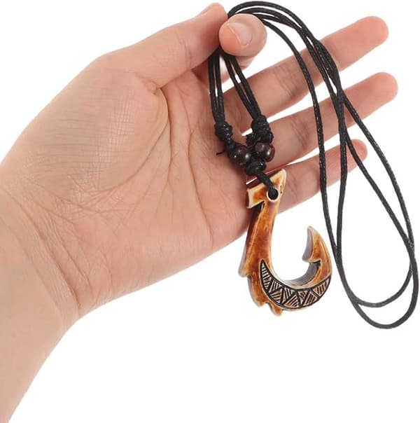 Tribal Fishhook Harpiks Vedhæng Sæt med 4 Halskæder (JJ)
