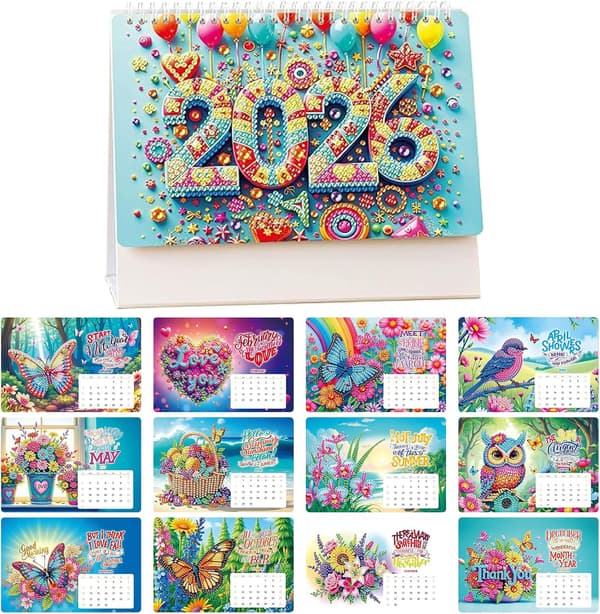 Diamantmålning Julkalender 2026 Skrivbordsstorlek 30x20cm (JJ)