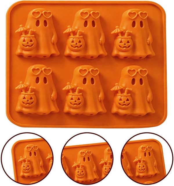 Spøkelse isbitform i silikon til Halloween (J)