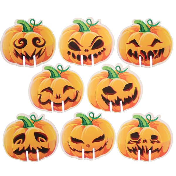 Halloween vinglasberlock för fest 8 st pappersdryckesmarkörer
