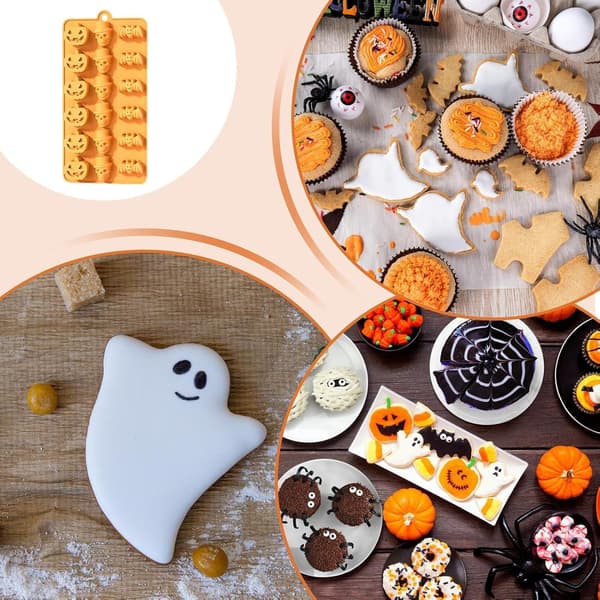 Silikon Halloween Kakform Set om 4 Bakverksformer (JJ)