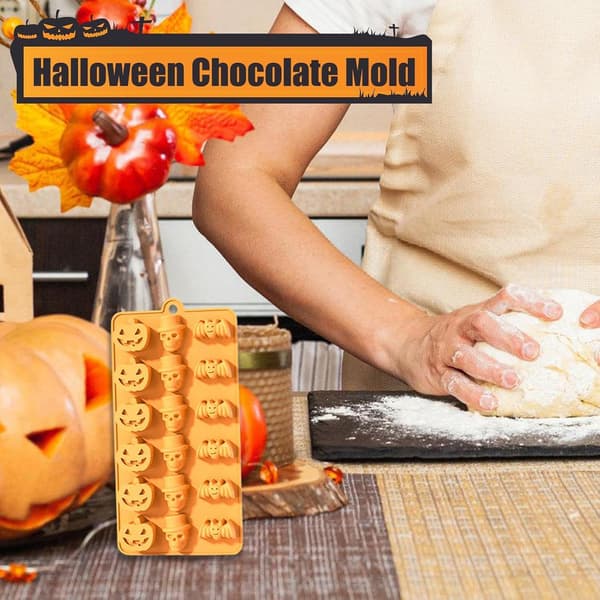 Silikon Halloween-godteriform for matlaging, fondantlaging og baking (J)