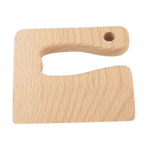 Utomhus träkniv för barn Ergonomisk grönsaksfrukt Barn Matlagning Träskärleksleksak för 2-8 år gamla[J]