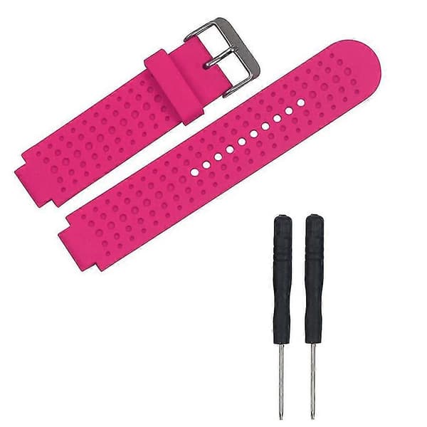 Til Forerunner 25 Justerbart armbånd Silikoneur med skruetrækker[J] Red