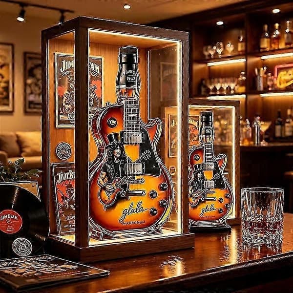 Gitarrformad karaff glasflaska för whisky vin Rock N Roll hemmabarsdekoration