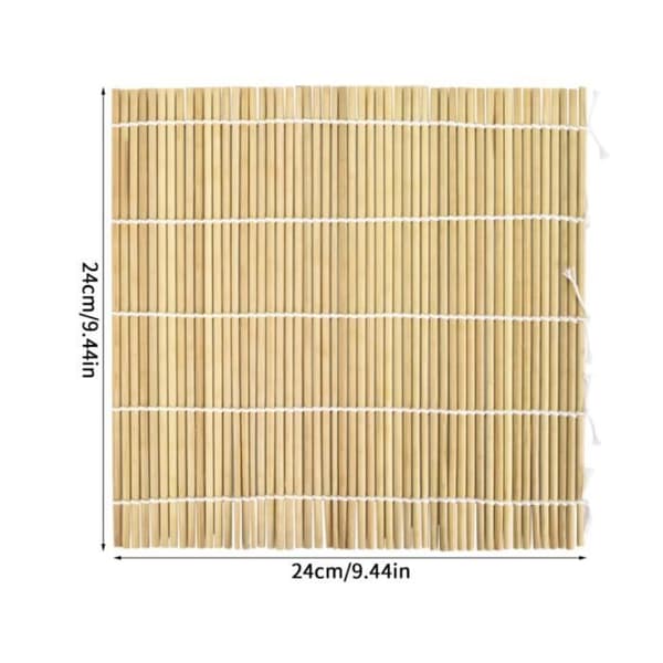 Sushi Mat - Naturlig - 2 Stk - Vaskbar - Holdbar - Miljøvennlig