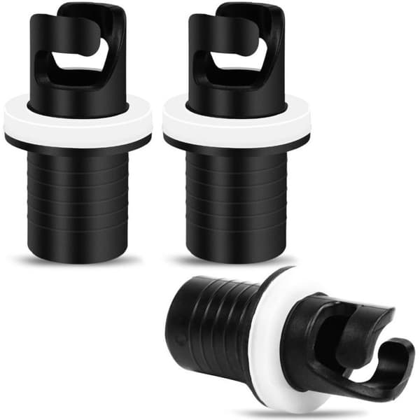 Set med 3 ventiladaptrar. Luftpumpmunstycken för uppblåsbara båtar, SUP:ar och kajaker. Robust och läckagesäker universal luftventiladapter