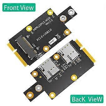 PCI-E Adapter til M.2 Kort med Dobbelte NANO SIM Slots, Understøtter 3G/4G/5G