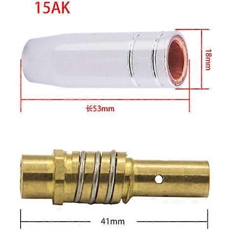 19st 15AK MB-MIG/MAG Svetsmunstycke Kontakttips Gaskopplingshållare Set M6[J]