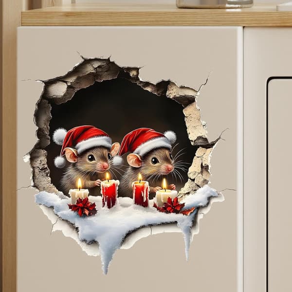 Jul Tomten Väggdekal Sprickeffekt (JJ)