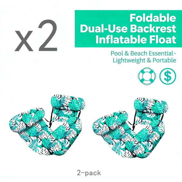 Uppblåsbar flytstol 2-pack Flythammock, vattenstol (grön)[J]