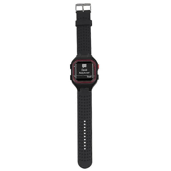 Til Forerunner 25 Justerbart armbånd Silikoneur med skruetrækker[J] Black