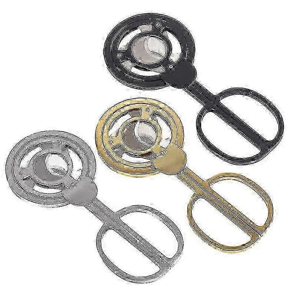 Sigarkutter med 3 blader i rustfritt stål, bærbart ergonomisk multiverktøy for sigarer med skarpe blader, antikk gullfinish for reise, 1 stk