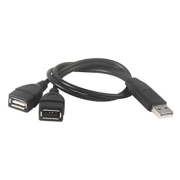 USB Laddningskabel Förlängningskabel USB 2.0 A 1 hane till 2 Dubbla USB Hona Data Hub Strömadapter