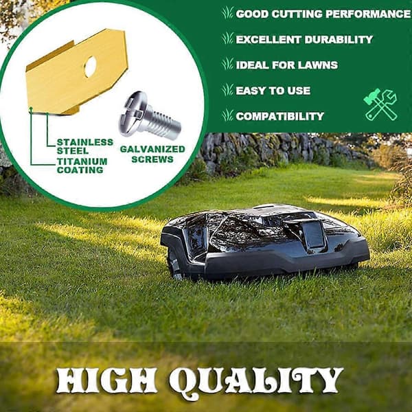 Husqvarna Gressklipper 30 stk Rustfritt Stål Erstatningsblader 35x18mm Sølv