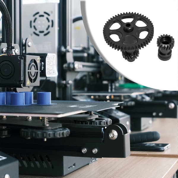 3D-printet integreret spiralgear-sæt NanoCoating OnePiece Gear-sæt til SherpaMini ekstruder til Voron V0 3D-printer[J] Multicolor