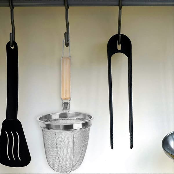 Mikroperforert pastakurv i rustfritt stål, 35 cm