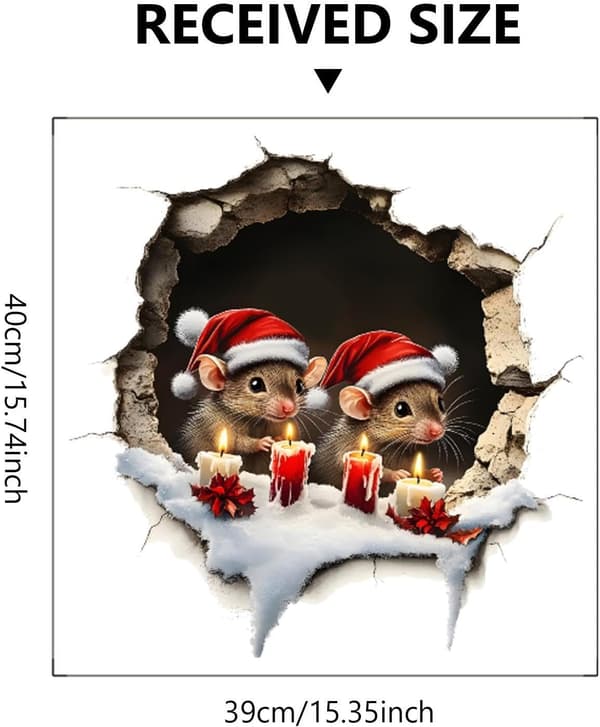Jul Tomten Väggdekal Sprickeffekt (JJ)