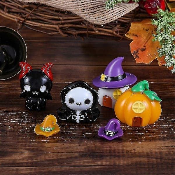 Mini Halloween-prydnader 1 st Söt Spökfigur
