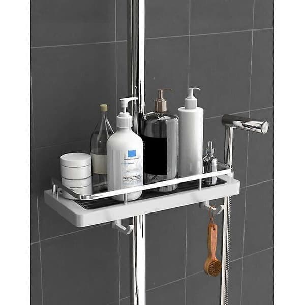 Duschkorg - För badrumsförvaring - Duschstång 24-25mm - Vit 1st [XR][J]