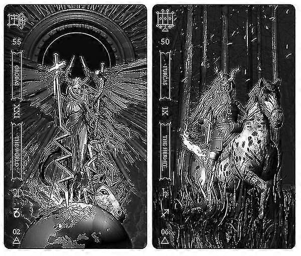 Goetia Tarot In Darkness Tarotkort Tarot Deck Table Oracle för spådom öde engelsk version brädspel spelkort fest[J]