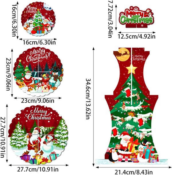 3-lags Cupcake-stativ til jul (J)